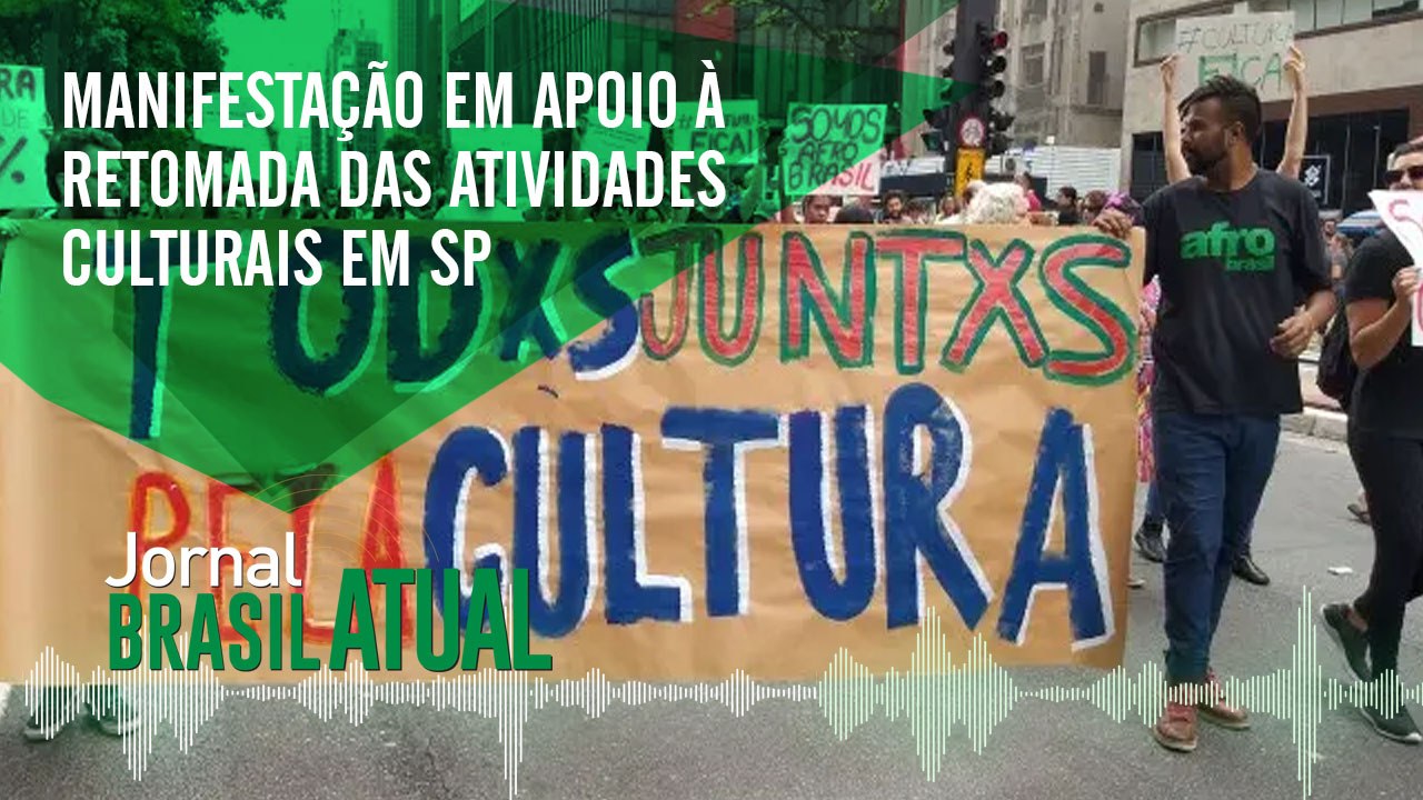 Movimento faz manifestação em apoio à retomada das atividades culturais em SP