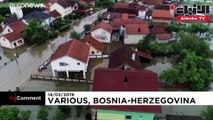 مياه الفيضانات تغمر مدن وقرى البوسنة