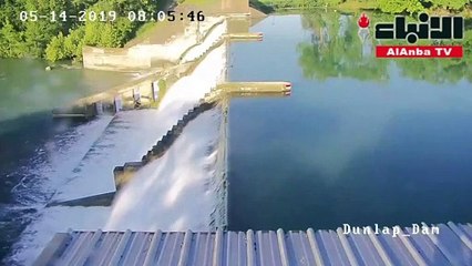 لحظة انهيار سد في تكساس