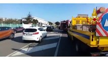 Crotone - Scontro tra auto all'incrocio per Papanice 2 feriti (26.02.21)