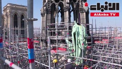 عملية ترميم واسعة لتماثيل برج كاتدرائية نوتردام في باريس