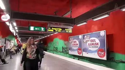 مترو الأنفاق في استوكهولم يتحول لأطول معرض فني في العالم