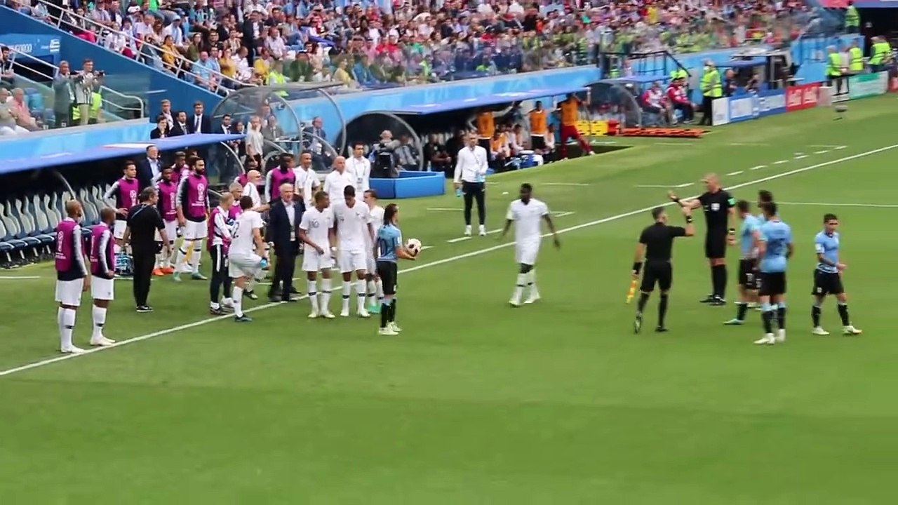 World Cup 2018 Fight Between France And Uruguay ( Pogba On Fire ) Quarter Final Match