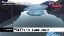 الاحتباس الحراري يتسبب في انفصال جبلين جليديين في تشيلي