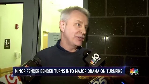 Man Clings To Hood Of Speeding Car On Massachusetts Highway In Road Rage Incident | NBC Nightly News