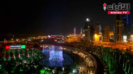 بنك الكويت المركزي تكلل بالأنوار ابتهاجا بالأعياد الوطنية