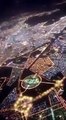 منظر خلاب لمدينة الدمام ليلا التقط من داخل قمرة طائرة