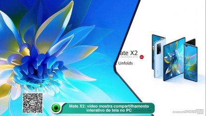 Mate X2 vídeo mostra compartilhamento interativo de tela no PC