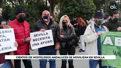 Cientos de hosteleros andaluces se movilizan en Sevilla