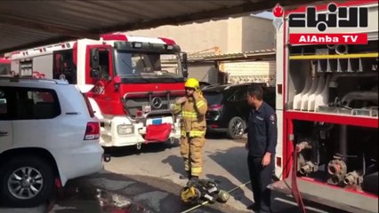 إخماد حريق اندلع في خيمة بحوش منزل في الجابرية