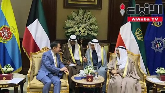الأمير الشيخ صباح الأحمد مستقبلا وزير خارجية منغوليا