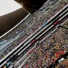 بالفيديو هكذا يرى نسر مباراة لكرة القدم من ملعب بالمكسيك