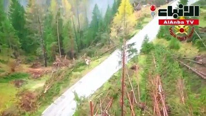 ارتفاع عدد ضحايا عواصف إيطاليا ودمار ملايين الأشجار