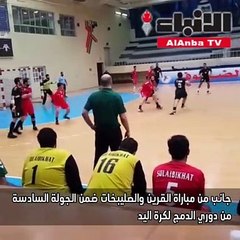 جانب من مباراة القرين والصليبخات ضمن الجولة السادسة من دوري الدمج لكرة اليد
