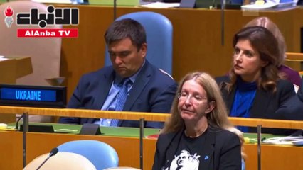 نوم عميق لوزير خارجية أوكرانيا أثناء كلمة رئيسه بالأمم المتحدة