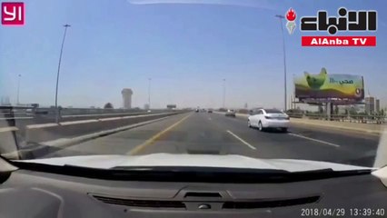 لحظة تصادم حادث مروع فيجدةبسبب النقال