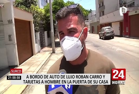 Surco: delincuentes a borde de auto lujoso roban carro y dinero a un hombre