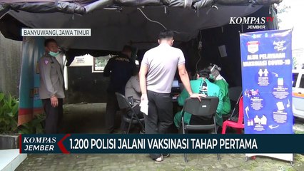 1.200 Polisi di Banyuwangi Jalani Vaksinasi Tahap Pertama