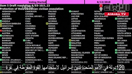 120 دولة في الأمم المتحدة تدين إسرائيل لاستخدامها القوة المفرطة في غزة