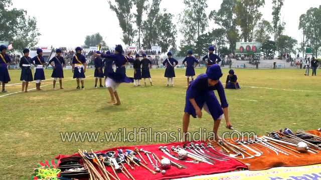 Sword fight in Punjab, Sikh Gatka style