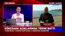 Gökçeada açıklarında batan teknede kaybolan iki komutan aranıyor