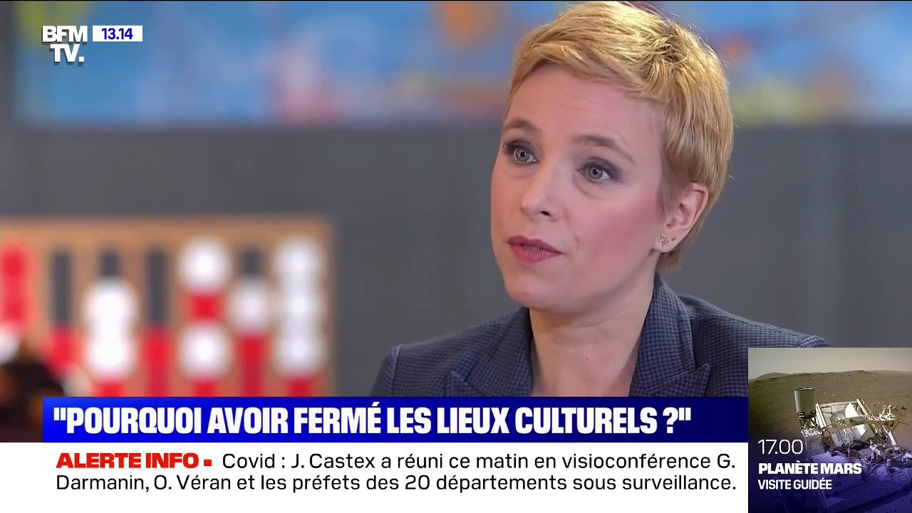 Clémentine Autain: "Les cinémas, les théâtres et les musées sont fermés alors qu’on peut s’entasser dans le bus ou dans le supermarché"