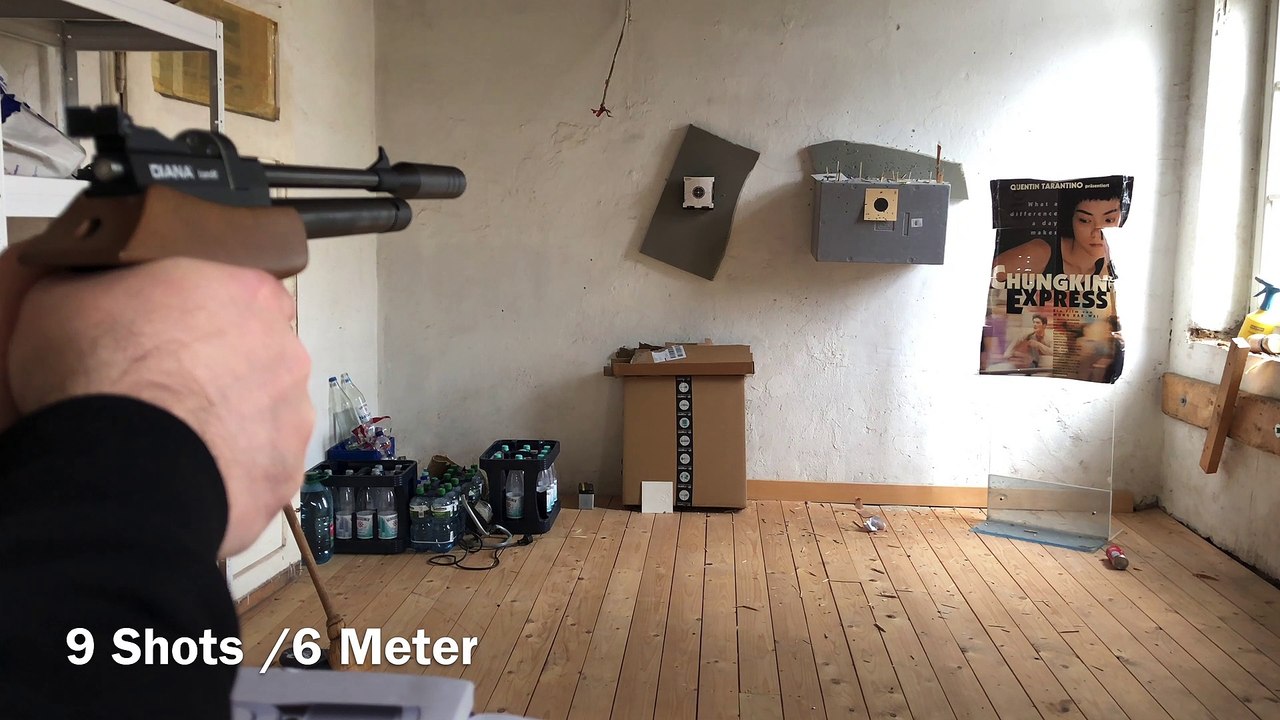 Diana Bandit 4,5mm PCP Airgun Test Shots & Chrony