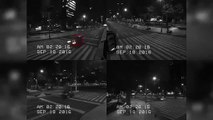 CCTV camera recorded the ghost girl ... Car collided with the shock passed! ...