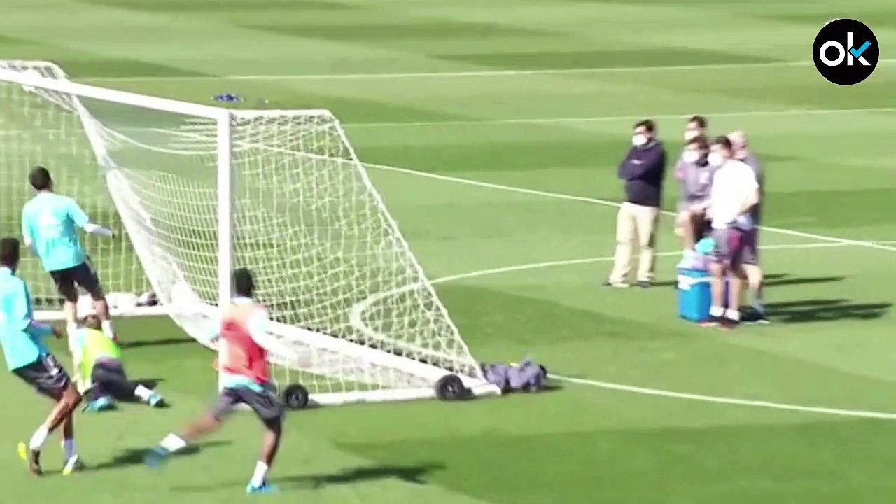 El golazo de Rodrygo en el entrenamiento del Real Madrid