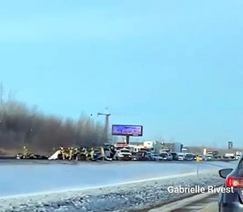 Accident sur la 30 en direction Saint-Constant