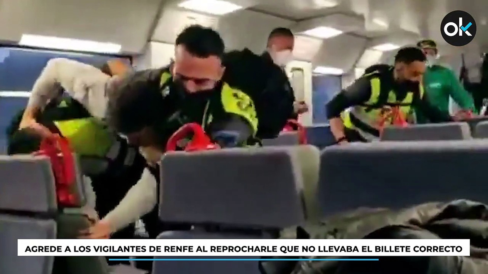 Agrede a los vigilantes de RENFE al reprocharle que no llevaba el billete correcto