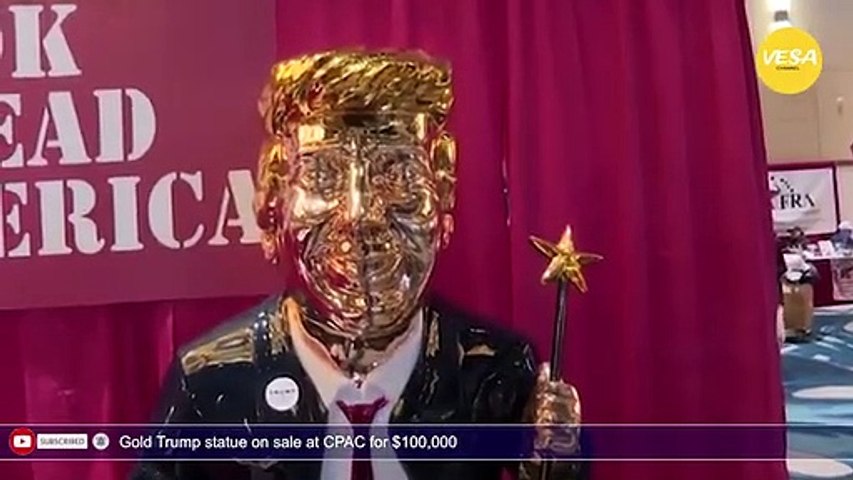 Gold Trump statue on sale at CPAC for $100,000