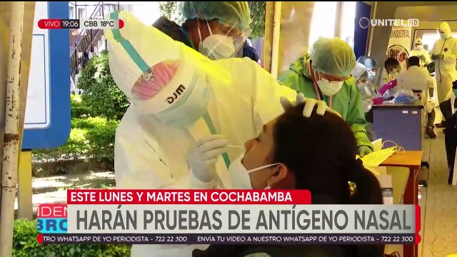 Covid-19: en Cochabamba se aplicarán pruebas antígeno nasal