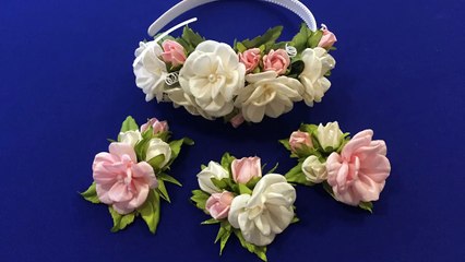 how to make ribbon flowers easy