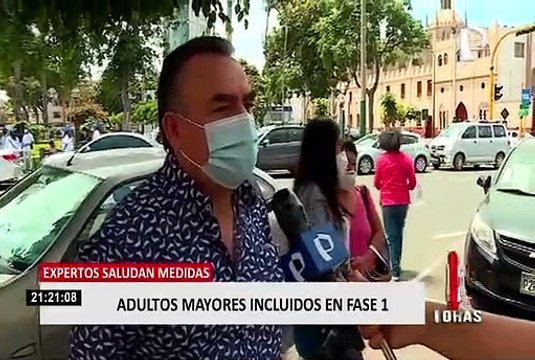 Adultos mayores incluidos en la fase 1 de vacunación contra el coronavirus