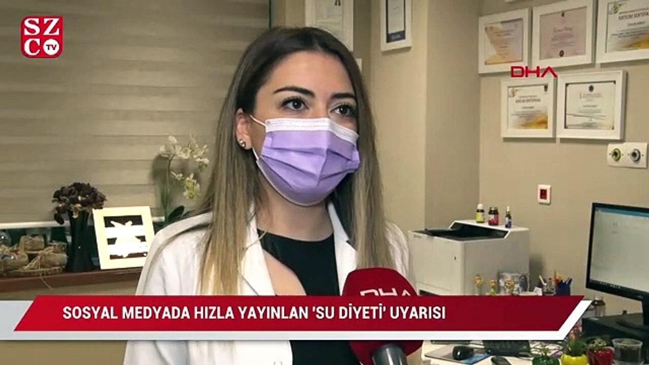 Beslenme Uzmanından sosyal medyada hızla yayılan 'su diyeti' uyrası