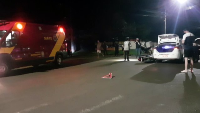 Motociclista fica ferido em acidente de trânsito na Av. das Pombas