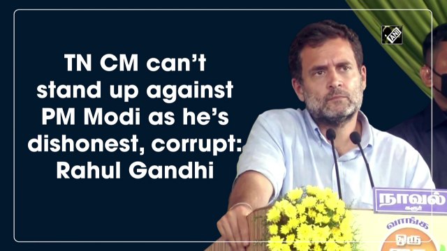 Tamil Nadu CM can’t stand up against PM Modi as he’s dishonest, corrupt: Rahul Gandhi