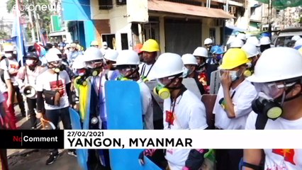 شرطة ميانمار تستعين بالرصاص المطاطي لتفريق المحتجين