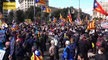 Milers persones demanen un Govern independentista en un acte de l'ANC a la plaça Catalunya de Barcelona