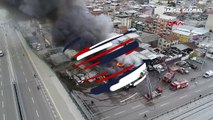 Bursa Osmangazi'de hurdalıkta büyük yangın! İstanbul-Bursa Yolu Caddesi trafiğe kapandı