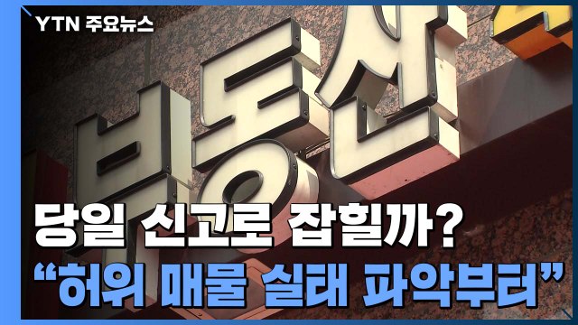 당일 신고로 잡힐까?... 허위 매물 실태 파악부터 / YTN