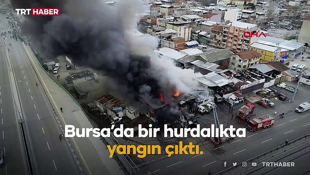 Bursa'da oto yedek parça dükkanında yangın