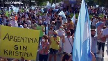Protesta por el escándalo de las vacunas VIP en Argentina
