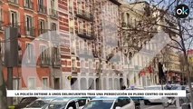 La Policía detiene a punta de pistola a unos delincuentes tras una persecución en pleno centro de Madrid