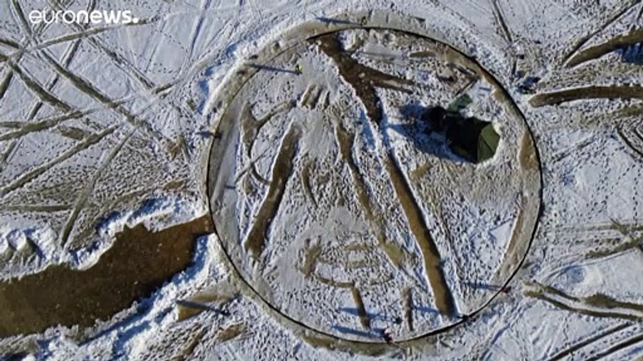 Rekordverdächtiges Eiskarussell in Finnland