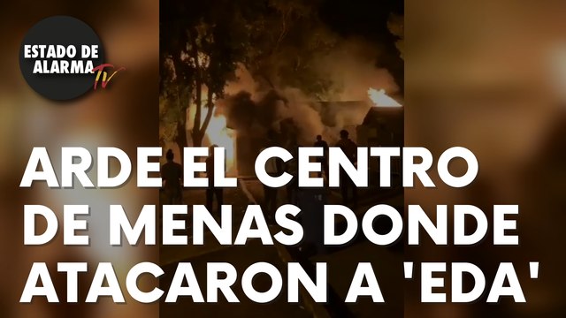 Arde el centro de menas de Melilla donde atacaron a Estado de Alarma