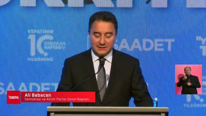 Deva Partisi Genel Başkanı Ali Babacan, Erbakan'ı Anma ve Anlama Programında Konuştu - 27.02.2021
