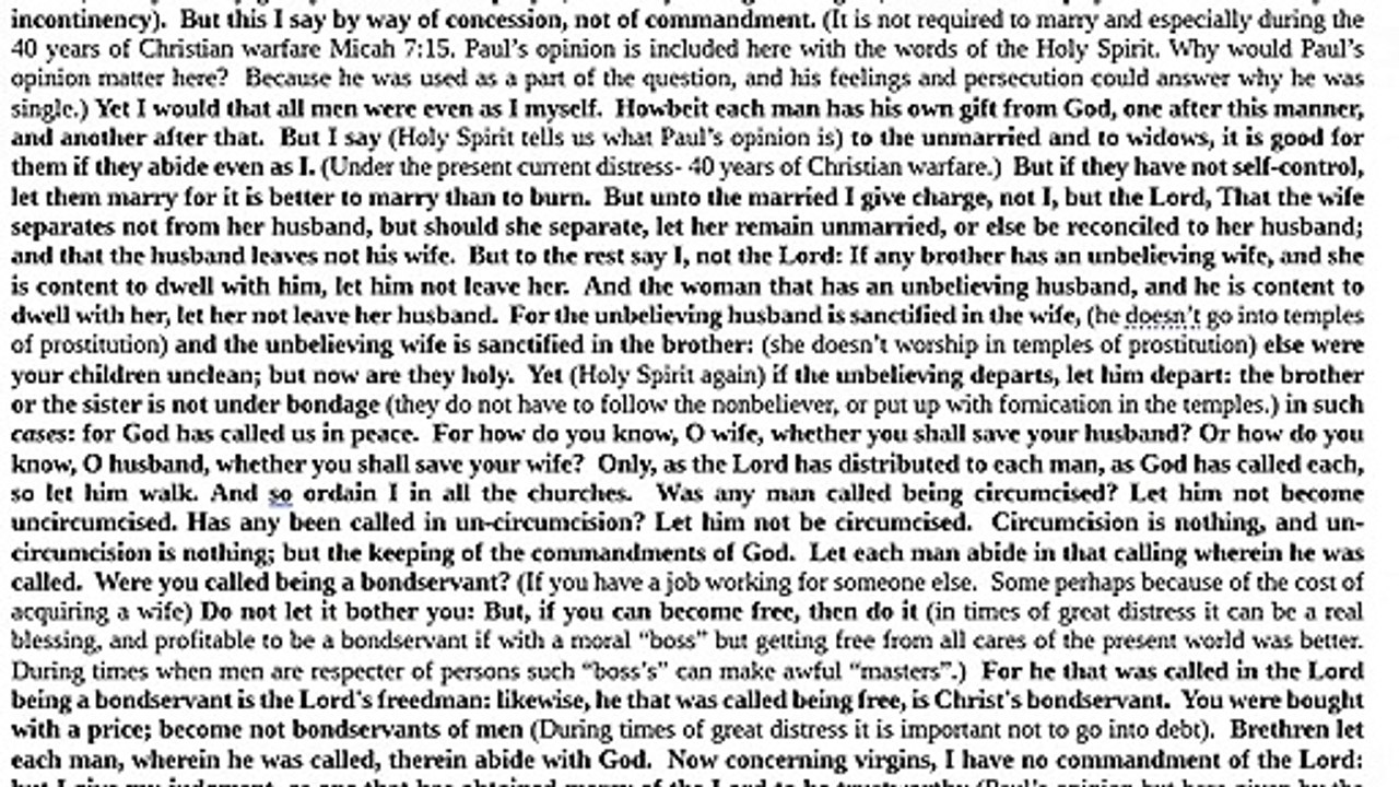 1 Corinthians 7 Question 7: “Is it better to be unmarried as we enter into Christian Warfare?"