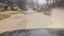 Floodwaters overtake roads in West Virginia